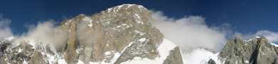 la face Sud du Mont Blanc vue de l'Innominata
