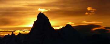 coucher de soleil sur le Matterhorn vu du Feechopf