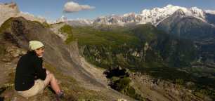 mditation contemplative face au Mont Blanc