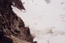 A peine arrivés sur le Glacier du Tabuchet il commence à neiger