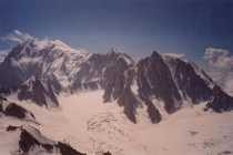 Vue sur l'itinéraire des 3 monts pour aller au Mont-Blanc