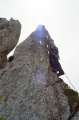 derniers mètres pour atteindre le sommet de l'aiguille (sommet secondaire de la Tour Percée)