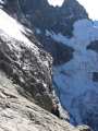 le bas du Glacier Carré à gauche et le Col du Pavé au fond à droite (photo by Nico S.)