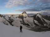 premiers nuages sur le glacier du Mountet