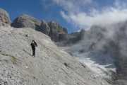 le long du glacier du Val d'Agola