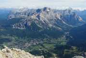 au dessus de Cortina d'Ampezzo, face au Sorapiss