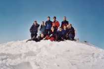 photo de groupe au sommet de la Pointe des Eboulis
