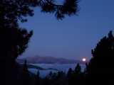 coucher de lune au petit matin