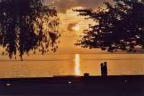 coucher de soleil sur le Lac Léman
