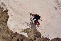 Yann dans la montée au Col des Roches