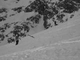 une gauffre magnifique de Cornélius, heureusement le ski s'est planté par miracle dans la neige (photo by Thomas)