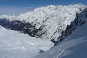 au dessus du Plan de la Fenêtre, face au Mont Blanc